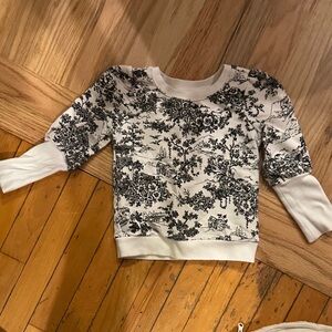 Janie and Jack Black and White Patterned Sweatshirt